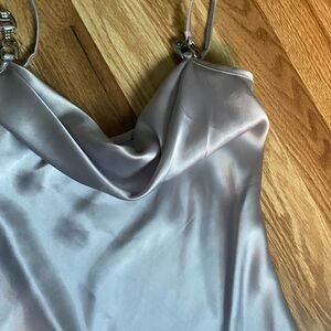 Elegant Silver Mini Dress